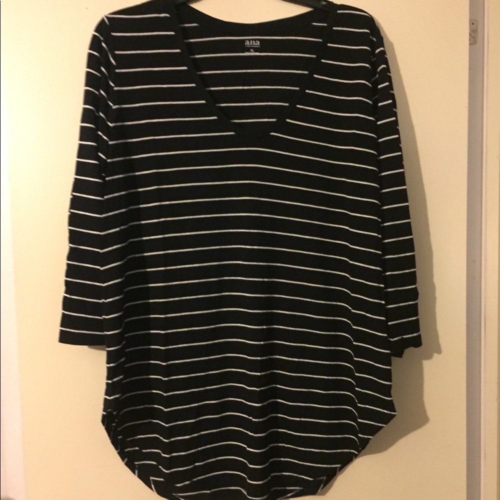ANA 3/4 sleeve striped tee